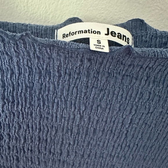 REFORMATION ZAYNE TOP IN DUSK 💙 Size S - Picture 3 of 5